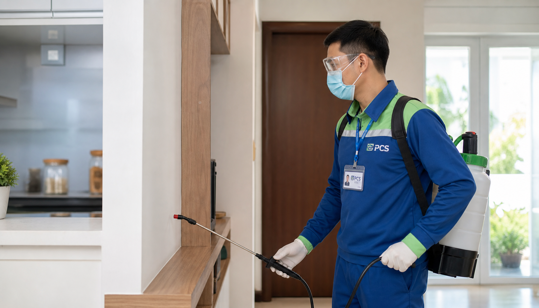 Kỹ thuật viên AN GREEN diệt côn trùng chuyên nghiệp