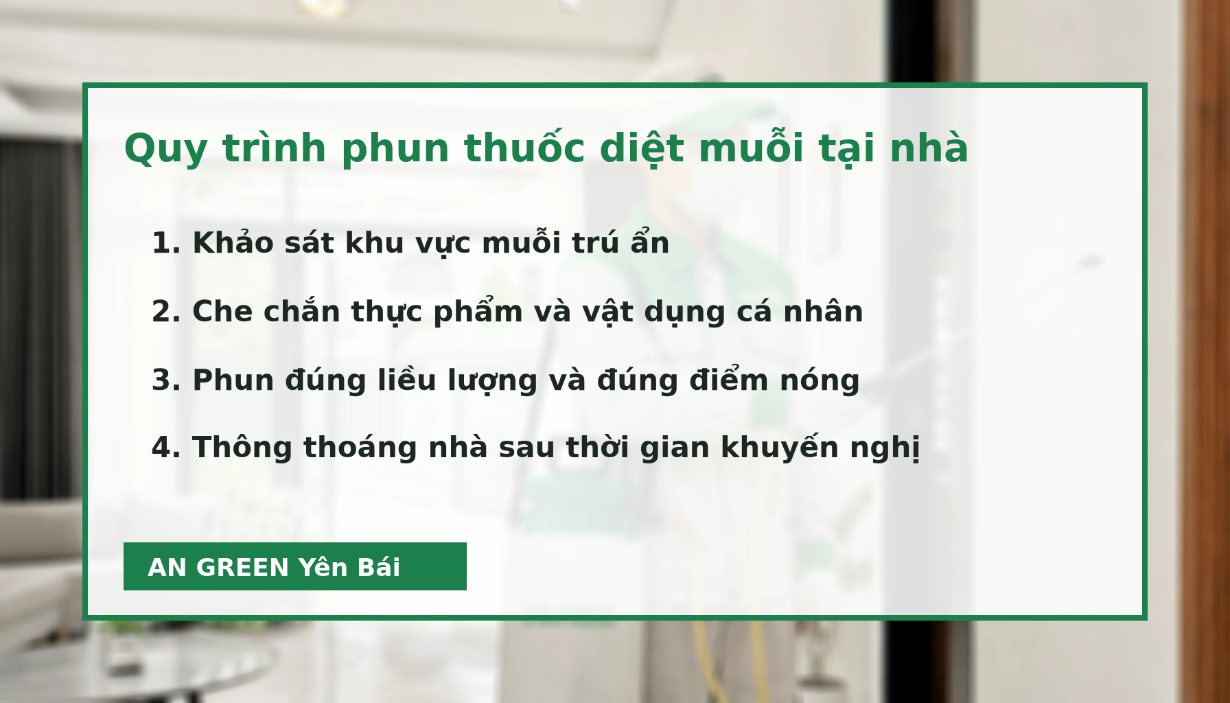 Quy trình phun thuốc diệt muỗi tại nhà của AN GREEN